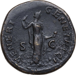 reverse: Sabina, wife of Hadrian (died 137 AD).. AE Sestertius, Rome mint