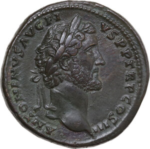 obverse: Antoninus Pius (138-161).. AE Sestertius, 140-144 AD