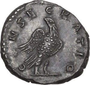 reverse: Antoninus Pius (Divus, after 161 AD).. AR Denarius, struck under M. Aurelius