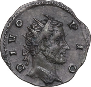 obverse: Divus Antoninus Pius (died 161).. AR Antoninianus, restored by Trajan Decius, 250-1 AD