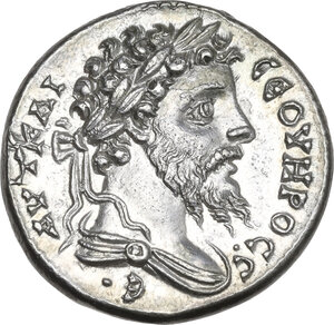obverse: Septimius Severus (193-211).. AR Tetradrachm. Laodicea ad Mare. Seleucis and Pieria, c. 208-209 AD