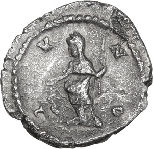 reverse: Julia Domna, wife of Septimius Severus (died 217 AD).. AR Quinarius, struck under Severus, Rome mint, c. 200-211 AD