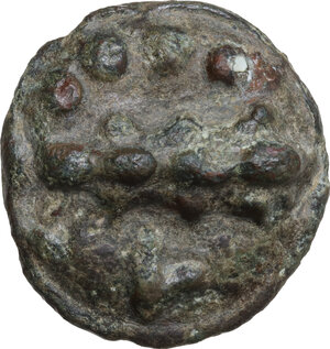 reverse: Northern Apulia, Luceria.  Light series.. AE Cast Quatrunx, c. 217-212 BC