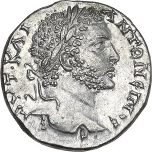 obverse: Caracalla (198-217).. AR Tetradrachm, Antioch mint, Seleucis and Pieria, 208-211