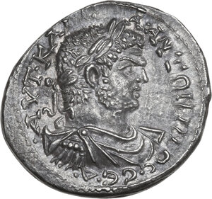 obverse: Caracalla (198-217).. AR Tetradrachm, Aradus mint. Phoenicia, 215-217 AD