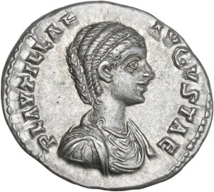 obverse: Plautilla (died 212 AD).. AR Denarius, Rome mint, 202-205