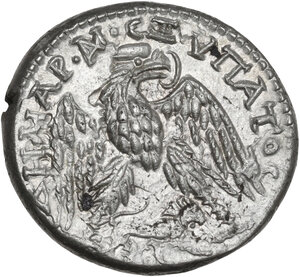 reverse: Diadumenian (218 AD). AR Tetradrachm. Hierapolis mint, Cyrrhestica