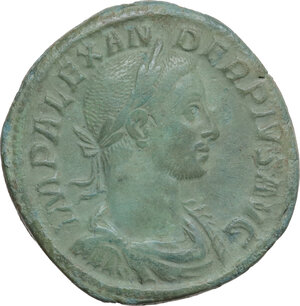 obverse: Severus Alexander (222-235 AD).. AE Sestertius, Rome mint, 231 AD