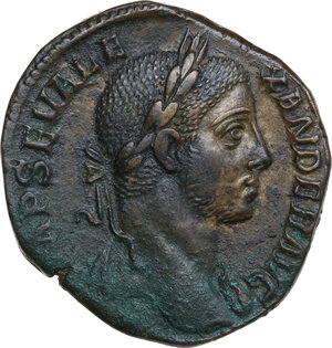 obverse: Severus Alexander (222-235 AD).. AE Sestertius