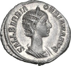 obverse: Orbiana, wife of Severus Alexander (225-227).. AR Denarius, Rome mint. Special marriage issue, 225 AD