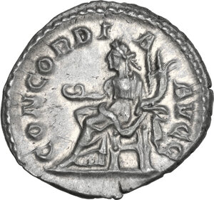 reverse: Orbiana, wife of Severus Alexander (225-227).. AR Denarius, Rome mint. Special marriage issue, 225 AD
