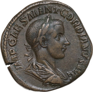obverse: Gordian III (238-244).. AE Sestertius. Rome mint, 238 AD