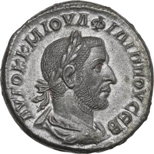 obverse: Philip I (244-249).. BI Tetradrachm, Antioch ad Orontem mint, Selecus and Pieria (Syria), 246 AD