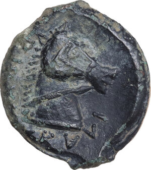 reverse: Northern Apulia, Teate. AE 20.5 mm. 325-275 BC