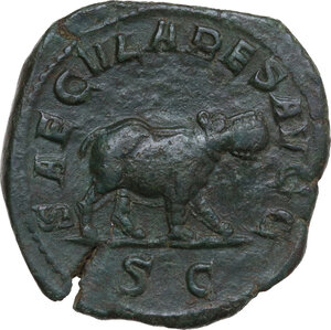 reverse: Otacilia Severa, wife of Philip I (244-249).. AE Sestertius, Rome mint