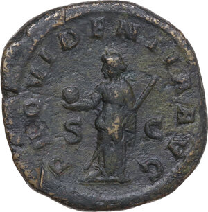 reverse: Hostilian as Caesar (251 AD).. AE Dupondius, Rome mint