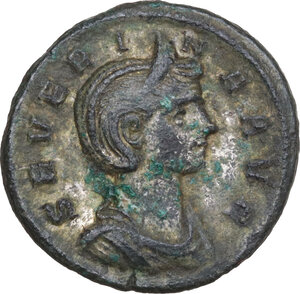 obverse: Severina, wife of Aurelian (270-275).. AE Denarius. Rome mint, 275 AD