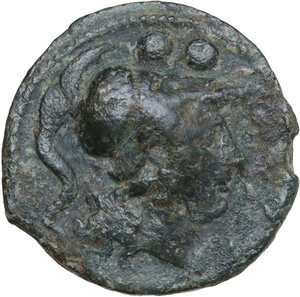 obverse: Northern Apulia, Venusia. AE Biunx, c. 210 BC