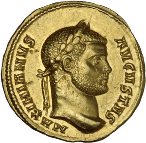 obverse: Maximian (286-310 AD).. AV Aureus. Antioch mint, c. 290-293 AD