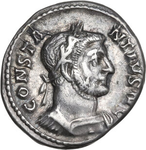 obverse: Constantius I Chlorus as Caesar (293-305).. AR Argenteus, Treveri mint, c. 300-301 AD