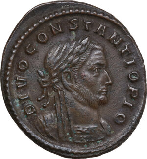 obverse: Divus Constantius I (305-306).. AE Follis, struck under Constantine I, Treveri mint, 307-308 AD