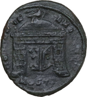 reverse: Divus Romulus (died 309 AD).. AE Half Follis, Ostia mint