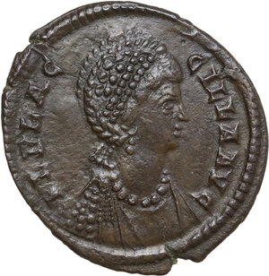obverse: Aelia Flaccilla, first wife of Theodosius I (died 386 AD).. AE 25 mm, Heraclea mint