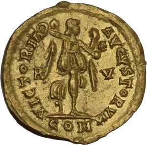 reverse: Honorius (393-423). AV  Tremissis. Ravenna mint, 402-3, 405-6 AD