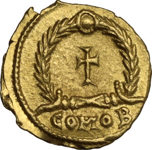 reverse: Valentinian III (425-455).. AV Tremissis. Ravenna (or Rome) mint. Struck AD 440-455