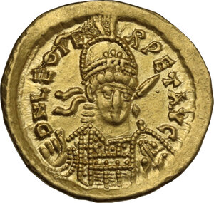 obverse: Leo I (457-474).. AV Solidus, Constantinople mint. 3rd officina. Struck 462 or 466 AD
