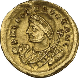obverse: Leo I (457-474).. AV Solidus, Thessalonika mint, 462 AD