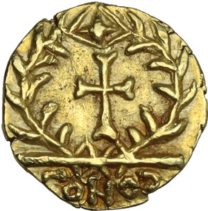 reverse: Ostrogothic Italy, Odovacar (476-493).. AV Tremissis. In the name of Zeno. Mediolanum (Milan) mint. Struck AD 476-491