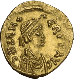 obverse: Ostrogothic Italy, Odovacar (476-493).. AV Tremissis. In the name of Zeno. Ravenna mint. Struck AD 476-493