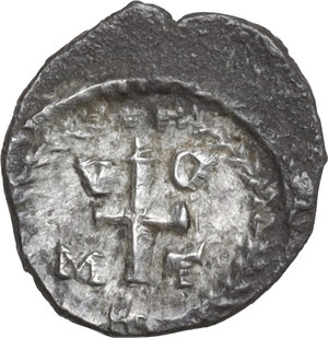 reverse: Justinian I (527-565).. AR Quarter Siliqua. Carthage mint. Struck 533/4-537 AD