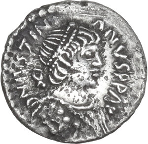 obverse: Justinian I (527-565).. AR 125 Nummi. Ravenna mint. Struck 552-565