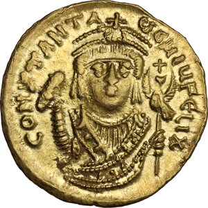 obverse: Tiberius II Constantine (578-582).. AV Solidus, Constantinople mint