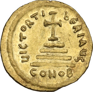 reverse: Tiberius II Constantine (578-582).. AV Solidus, Constantinople mint