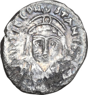 obverse: Tiberius II Constantine (578-582).. AR half Siliqua. Carthage mint