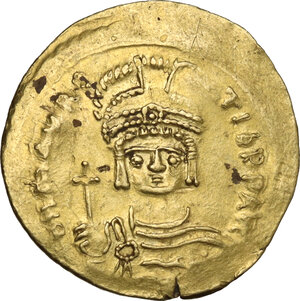obverse: Maurice Tiberius (582-602).. AV Solidus. Rome mint, c. 583-584 AD
