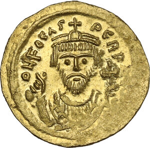 obverse: Phocas (602-610).. AV Solidus. Constantinople mint, 10th officina. Struck 602-603 AD