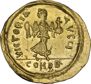 reverse: Phocas (602-610).. AV Semissis. Constantinople mint