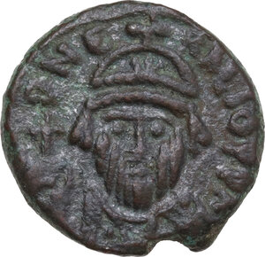 obverse: Heraclius (610-641).. AE Half Follis, Carthage mint
