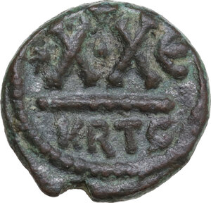 reverse: Heraclius (610-641).. AE Half Follis, Carthage mint