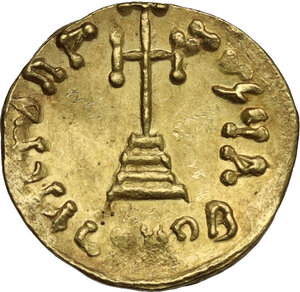 reverse: Constantine IV Pogonatus (668-685).. AV Solidus. Class IV. Constantinople mint, 3rd officina. Struck 681-685