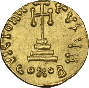 reverse: Justinian II (685-695).. AV Solidus. Constantinople mint. Struck 687-692