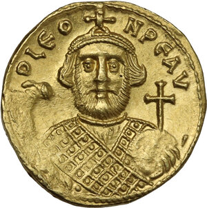obverse: Leontius (695-698).. AV Solidus, Constantinople mint