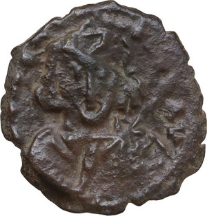 obverse: Tiberius III, Apsimar (698-705).. AE Follis. Constantinople mint