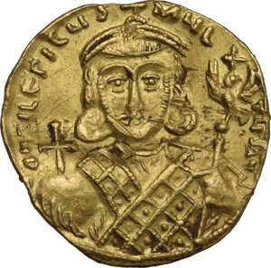 obverse: Philippicus, Bardanes (711-713). . AV Semissis, Constantinople mint