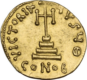 reverse: Anastasius II, Artemius (713-715 AD).. AV Solidus. Constantinople mint, 9th officina