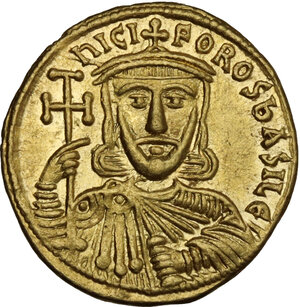 obverse: Nicephorus I with Stauracius (802-811 AD).. AV Solidus. Constantinople mint. Struck AD 803-811